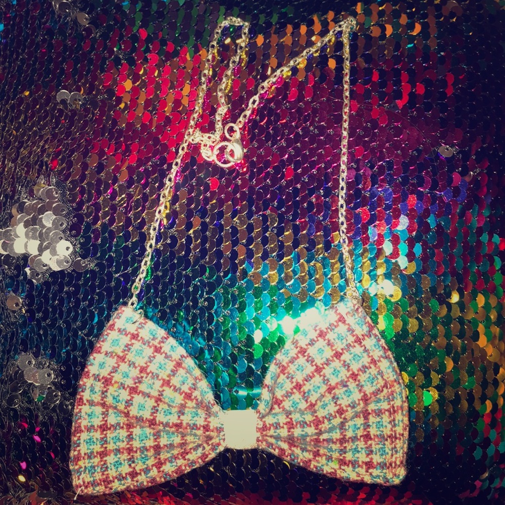 🎀Handmade choker tyoe bow tie necklace 🌈🎀